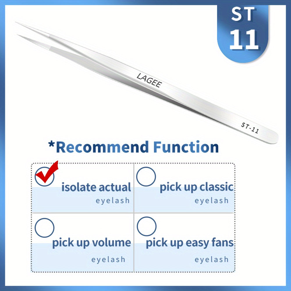 False Eyelashes Tweezers Stainless Steel Lash Extensions Tool