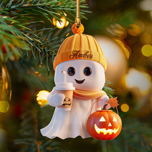 Acrylic Halloween Ghost Ornament Pumpkin Coffee Cup Decoration