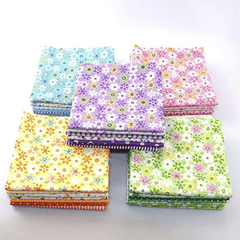 56pcs Fabric Squares for Quilting Mixed Patterns DIY Craft Material
