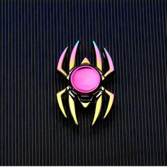 Spider Metal Fidget Toy, Rainbow Finish, Sensory Desk Decor