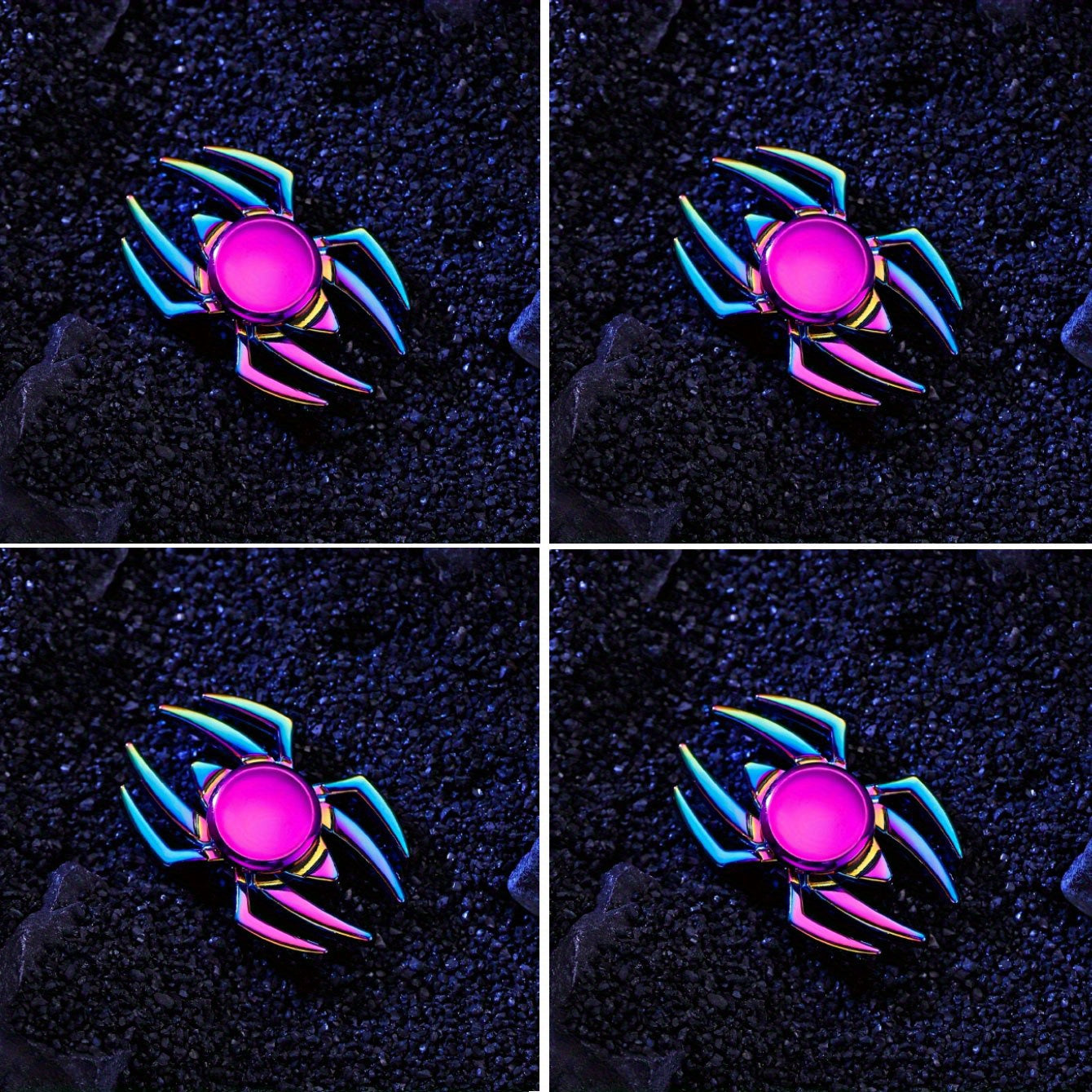 Spider Metal Fidget Toy, Rainbow Finish, Sensory Desk Decor