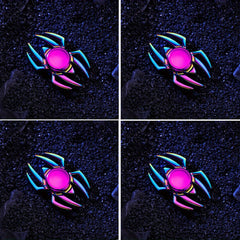 Spider Metal Fidget Toy, Rainbow Finish, Sensory Desk Decor