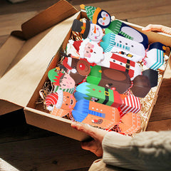 24 Christmas Candy Boxes Santa Gingerbread & Reindeer Designs