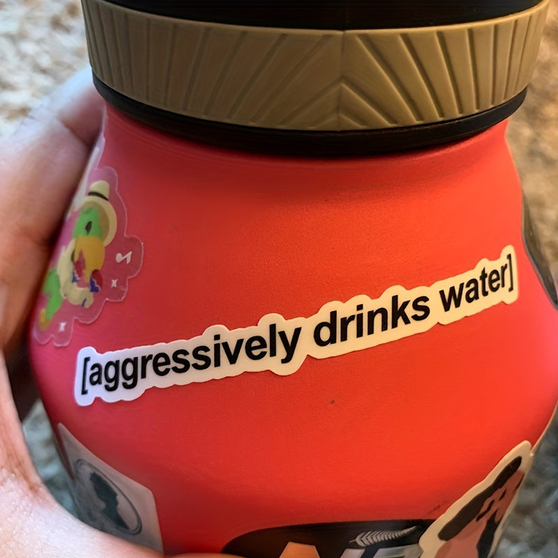 Positive Drinking Stickers for Water Bottles - Hydration Reminder Decals
