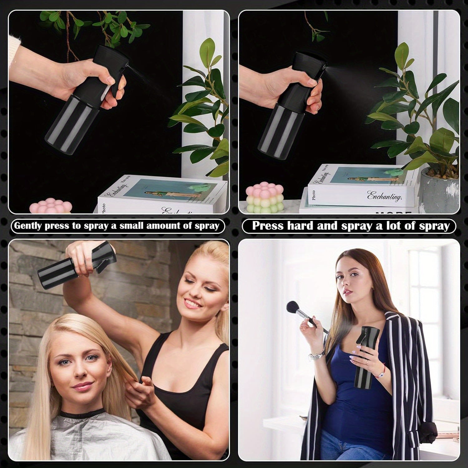 Hair Styling Set: Spray Bottle & Root Comb Applicator