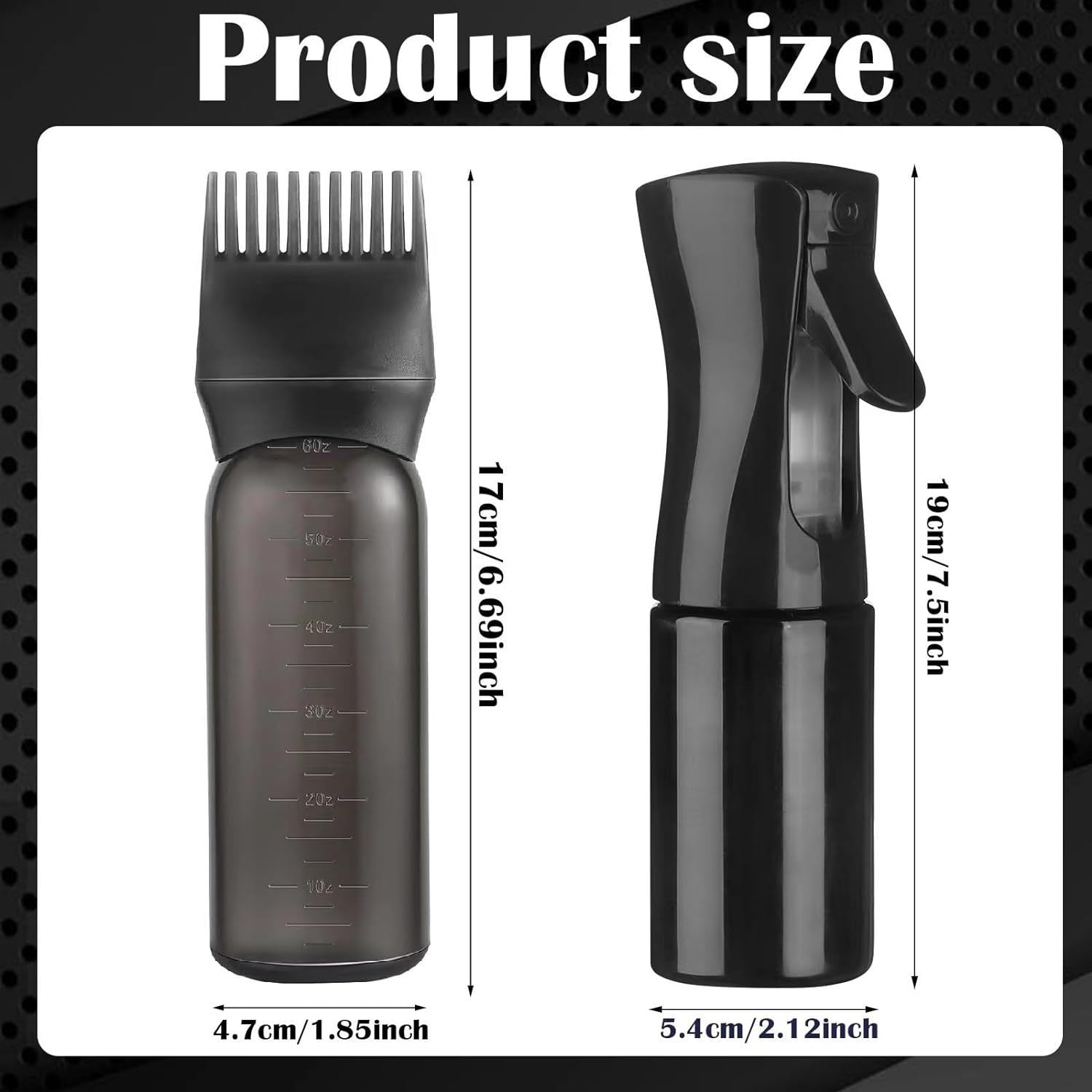 Hair Styling Set: Spray Bottle & Root Comb Applicator