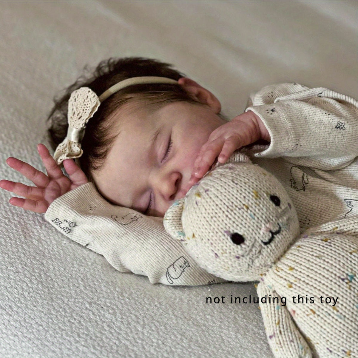 20 Inch Reborn Baby Doll Toy with Cloth Body, 3D Skin, Visible Veins