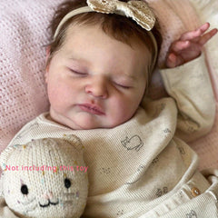 20 Inch Reborn Baby Doll Toy with Cloth Body, 3D Skin, Visible Veins