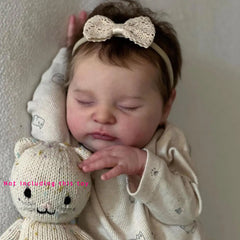 20 Inch Reborn Baby Doll Toy with Cloth Body, 3D Skin, Visible Veins