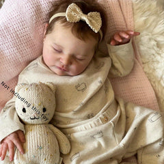 20 Inch Reborn Baby Doll Toy with Cloth Body, 3D Skin, Visible Veins