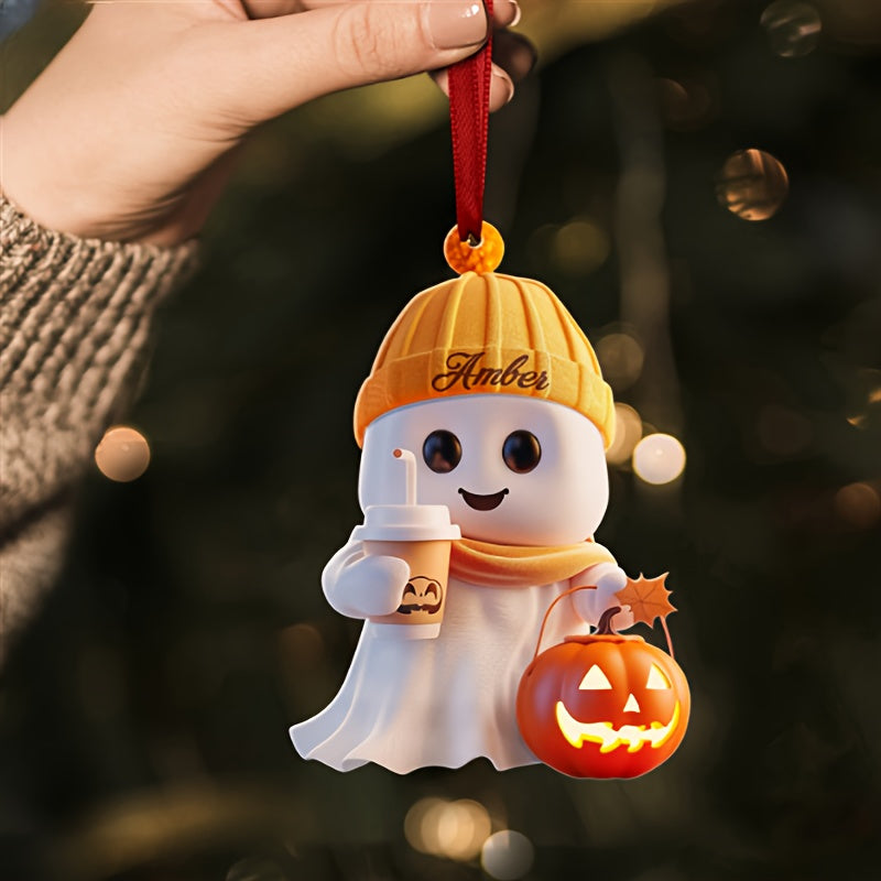 Acrylic Halloween Ghost Ornament Pumpkin Coffee Cup Decoration