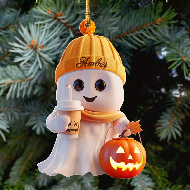 Acrylic Halloween Ghost Ornament Pumpkin Coffee Cup Decoration