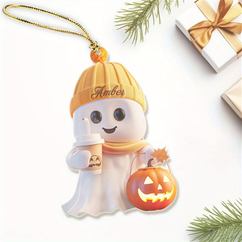 Acrylic Halloween Ghost Ornament Pumpkin Coffee Cup Decoration