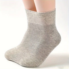 5 Pairs Comfort Stretch Diabetic Crew Socks for Men & Women
