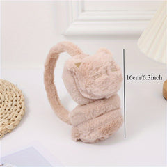 Cartoon Cat Plush Earmuffs for Women Winter Warmth & Style