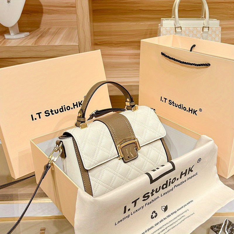 Women's Square Crossbody Bag with Adjustable Strap
