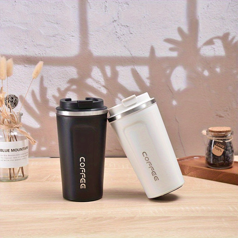 Stainless Steel Insulated Travel Mug 12.85oz Leakproof Coffee Cup