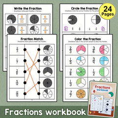 LACHILLY Fraction Workbook for Kids - Math Practice Book
