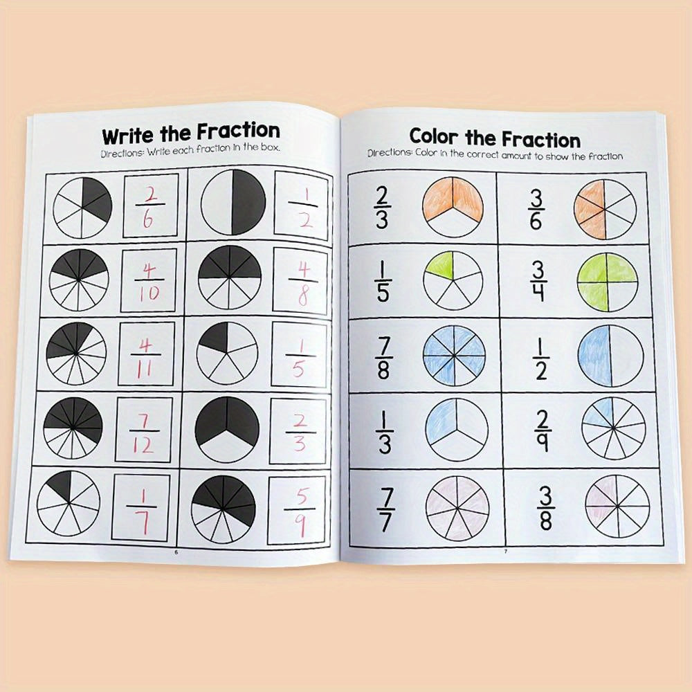LACHILLY Fraction Workbook for Kids - Math Practice Book
