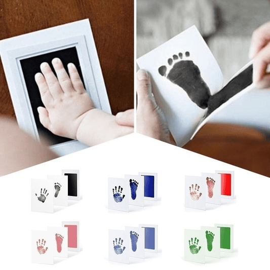 2 Pack Baby Handprint & Footprint DIY Kit Non Toxic Ink Pad Newborn Souvenir
