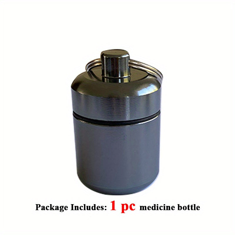 Waterproof Pill Container Mini Box Keychain Metal Organizer Portable Pocket