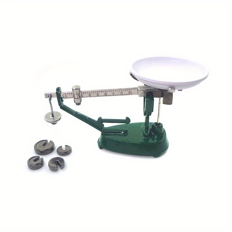 Mini Mechanical Platform Scale Green Metal Old fashioned Disc Scale Model