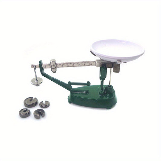 Mini Mechanical Platform Scale Green Metal Old fashioned Disc Scale Model