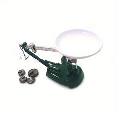 Mini Mechanical Platform Scale Green Metal Old fashioned Disc Scale Model