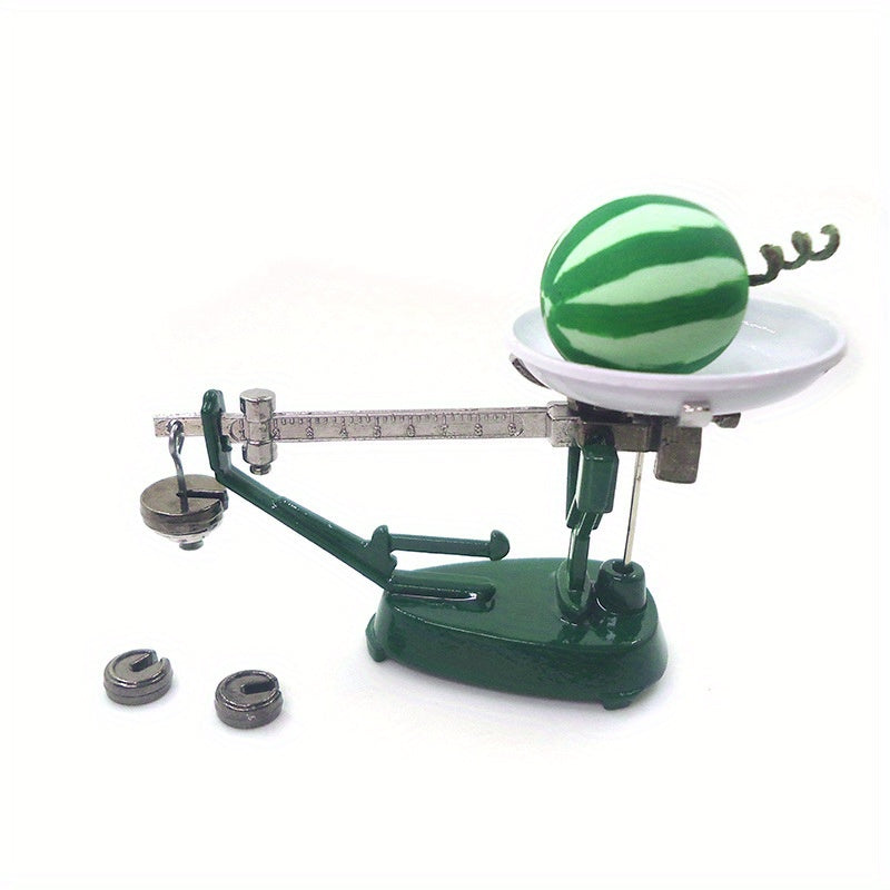 Mini Mechanical Platform Scale Green Metal Old fashioned Disc Scale Model