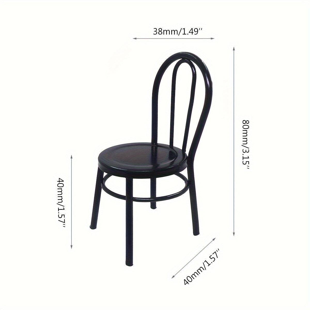 Metal Dining Set Dollhouse Furniture for Kitchen Play