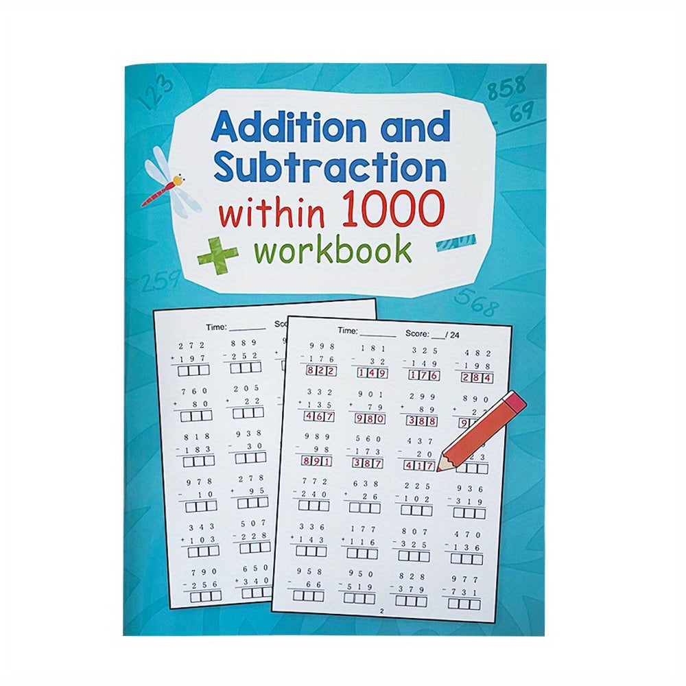 Math Workbook: Addition & Subtraction Up to 1000