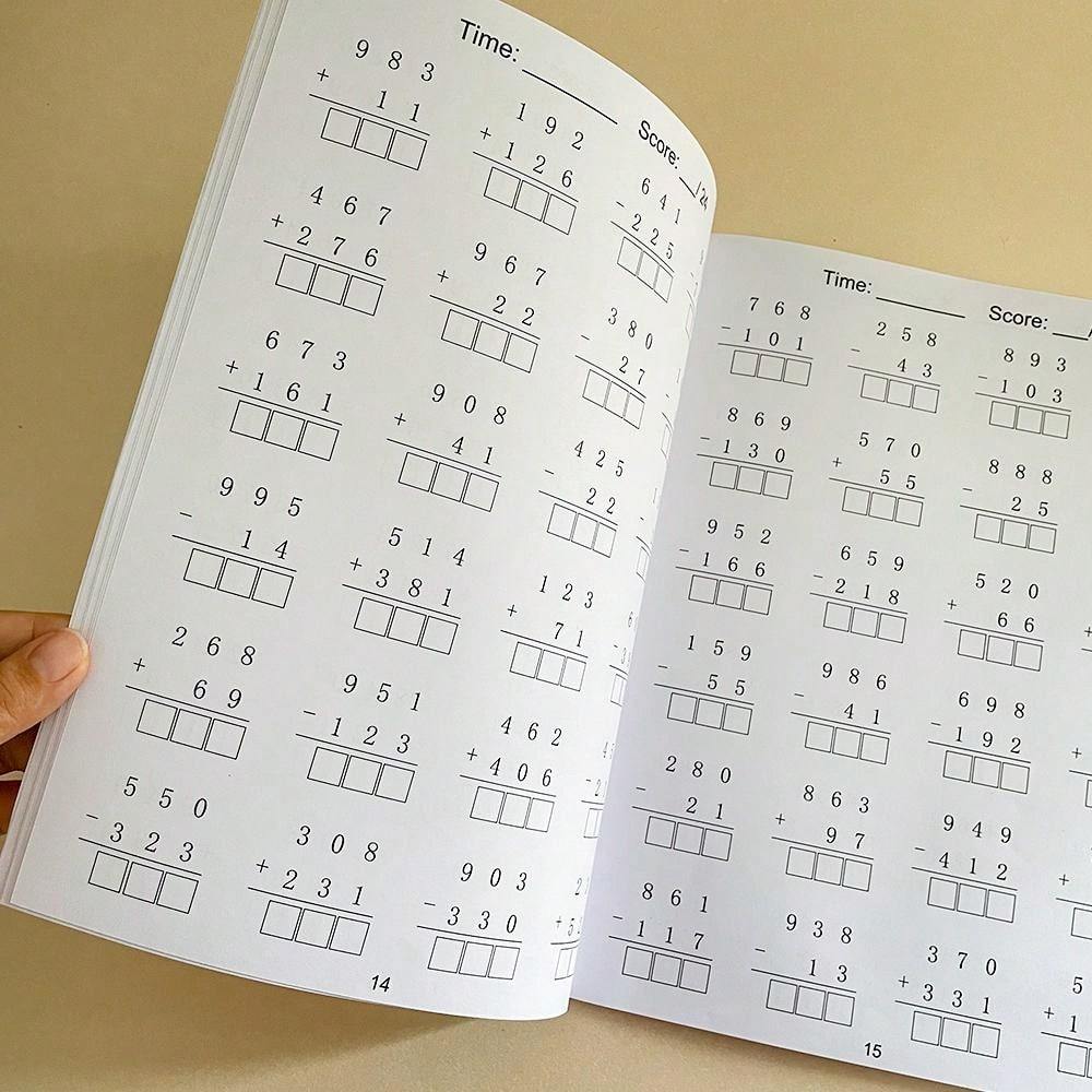 Math Workbook: Addition & Subtraction Up to 1000