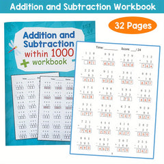 Math Workbook: Addition & Subtraction Up to 1000