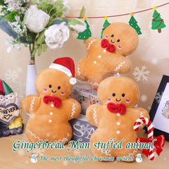 2 Gingerbread Man Plush Toy Decorations