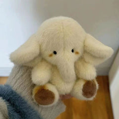 Big Ears Baby Elephant Plush Toy - Soft Polyester Furry Elephant Doll Pendant