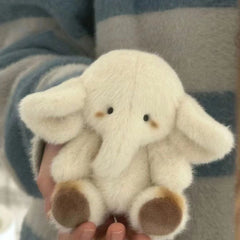 Big Ears Baby Elephant Plush Toy - Soft Polyester Furry Elephant Doll Pendant
