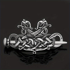 Viking Celtic Barrette Hairpin Silvery Hair Accessories Women's Irish Hair