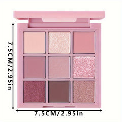 Rose Eyeshadow Palette High Pigment Matte & Shimmer Glitter Finishes