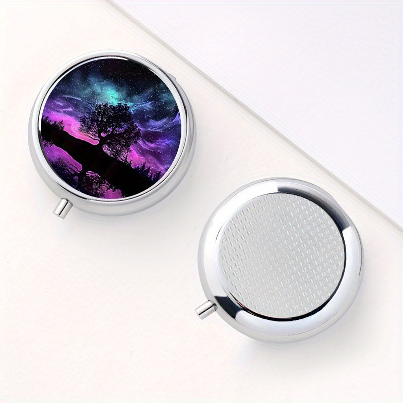 3 Compartment Pill Organizer Night Sky