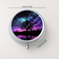 3 Compartment Pill Organizer Night Sky