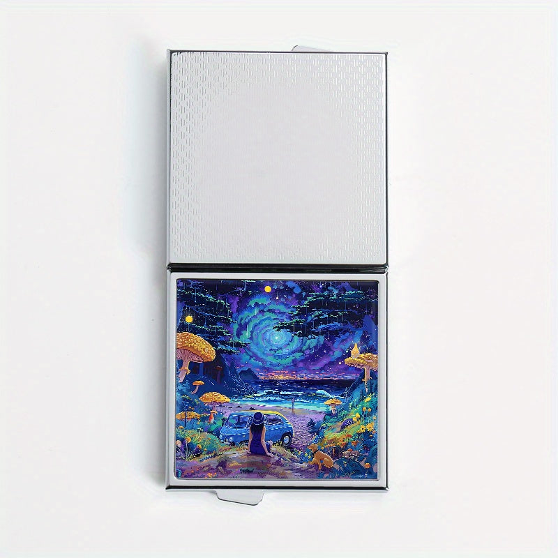 Compact 4 Compartment Pill Organizer with Seaside Portable Medicine Box
