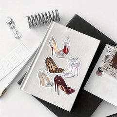 50pcs High Heels Graffiti Stickers - Aesthetics Decals for Water Bottle Laptop