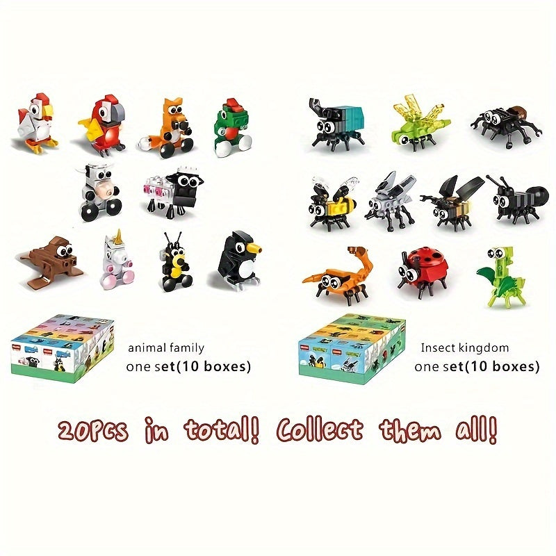 20 Animal Building Blocks Educational Toys Set