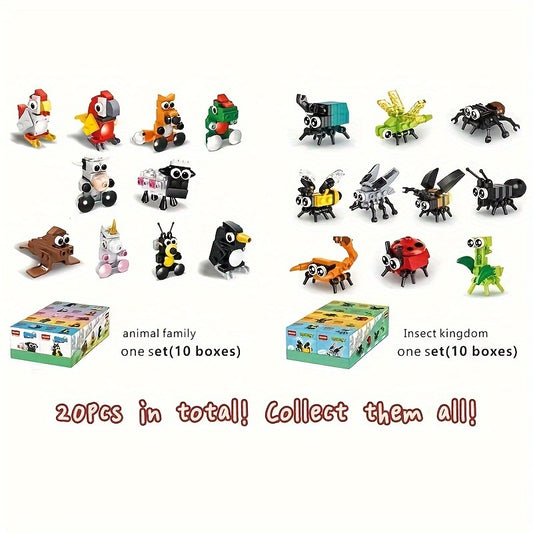 20 Animal Building Blocks Educational Toys Set