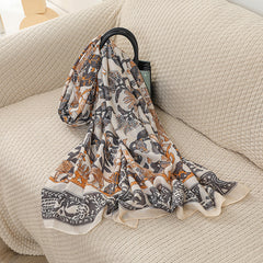 Cotton Linen Printed Scarf