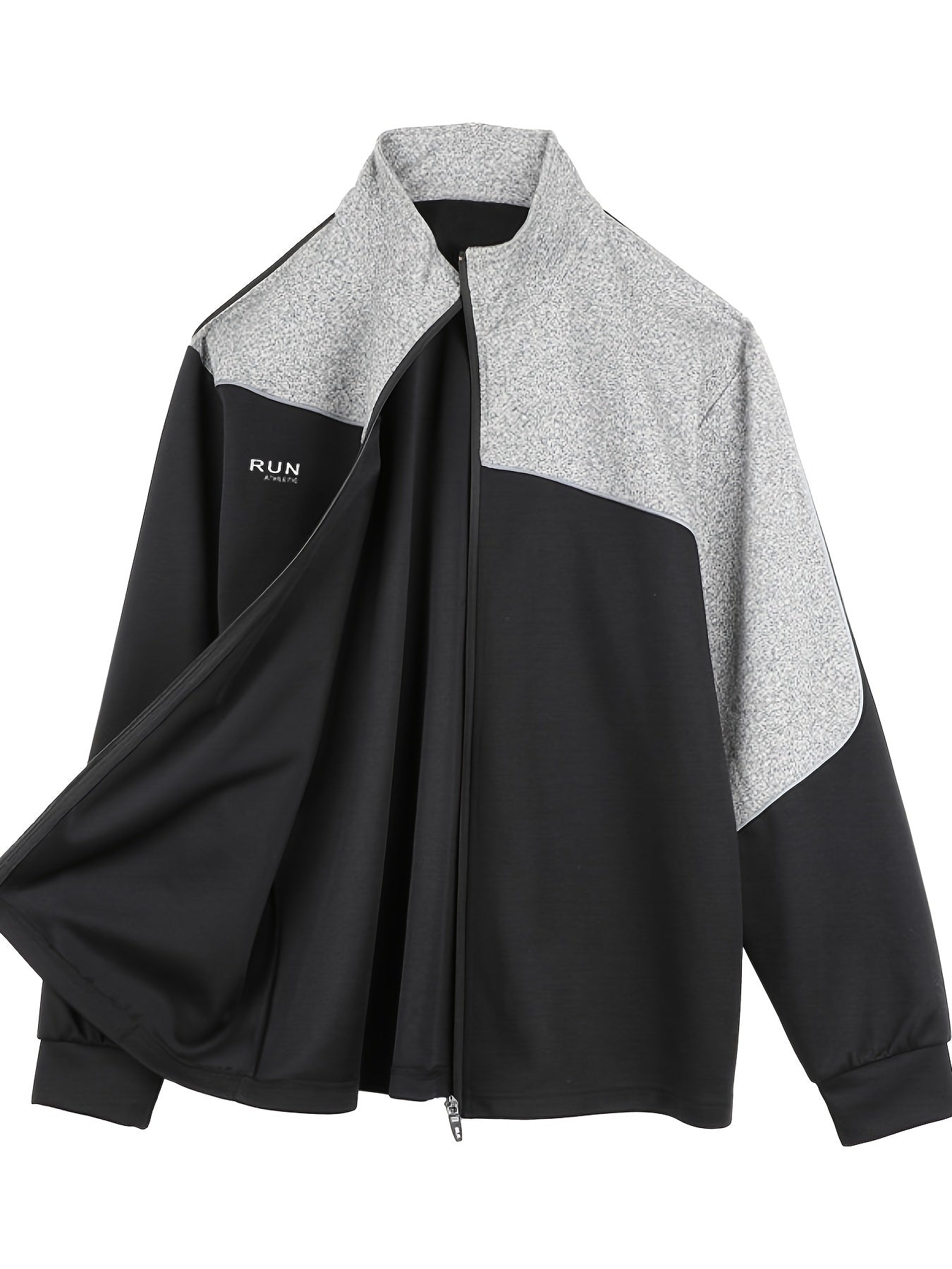 Men's Splicing Contrast Zipper Sports Jacket