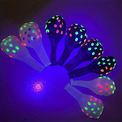 10pcs UV Neon Balloons Glow In The Dark UV Light Fluorescent Balloons