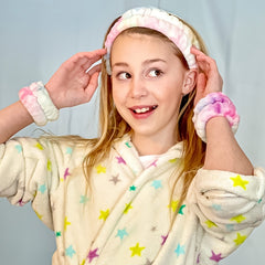 3pcs Flannel Headband Hair Scrunchies Set for Women, Girls