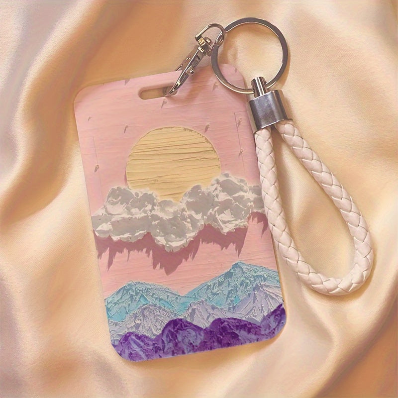 Sun Moon Crad Holder Set Access Protection Work ID Souvenir Display