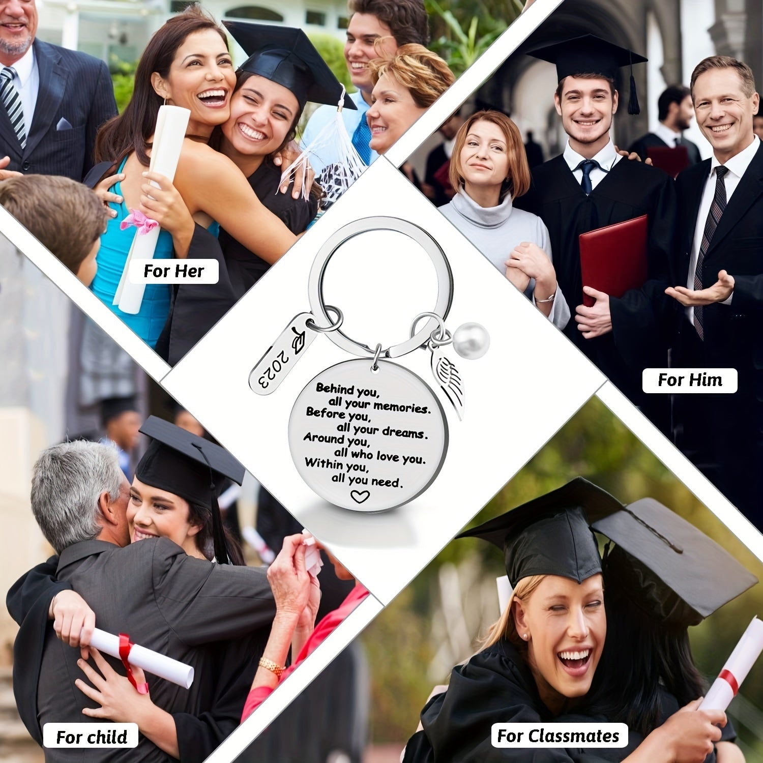 Graduation Keychain Senior Graduation For Her Him Stainless Steel